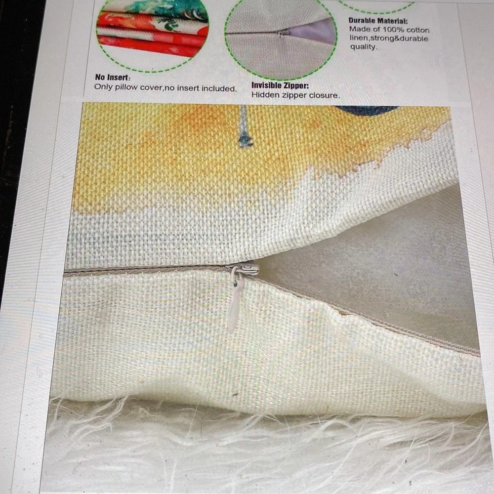 Summer pillow covers 18“ x 18“ set of 4  Farmhouse pillow case